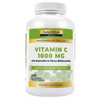 Nature's Lab Vitamin C 1000 mg with Quercetin & Citrus Bioflavonoids, 240 Vegetarian Capsules xxxxxCO