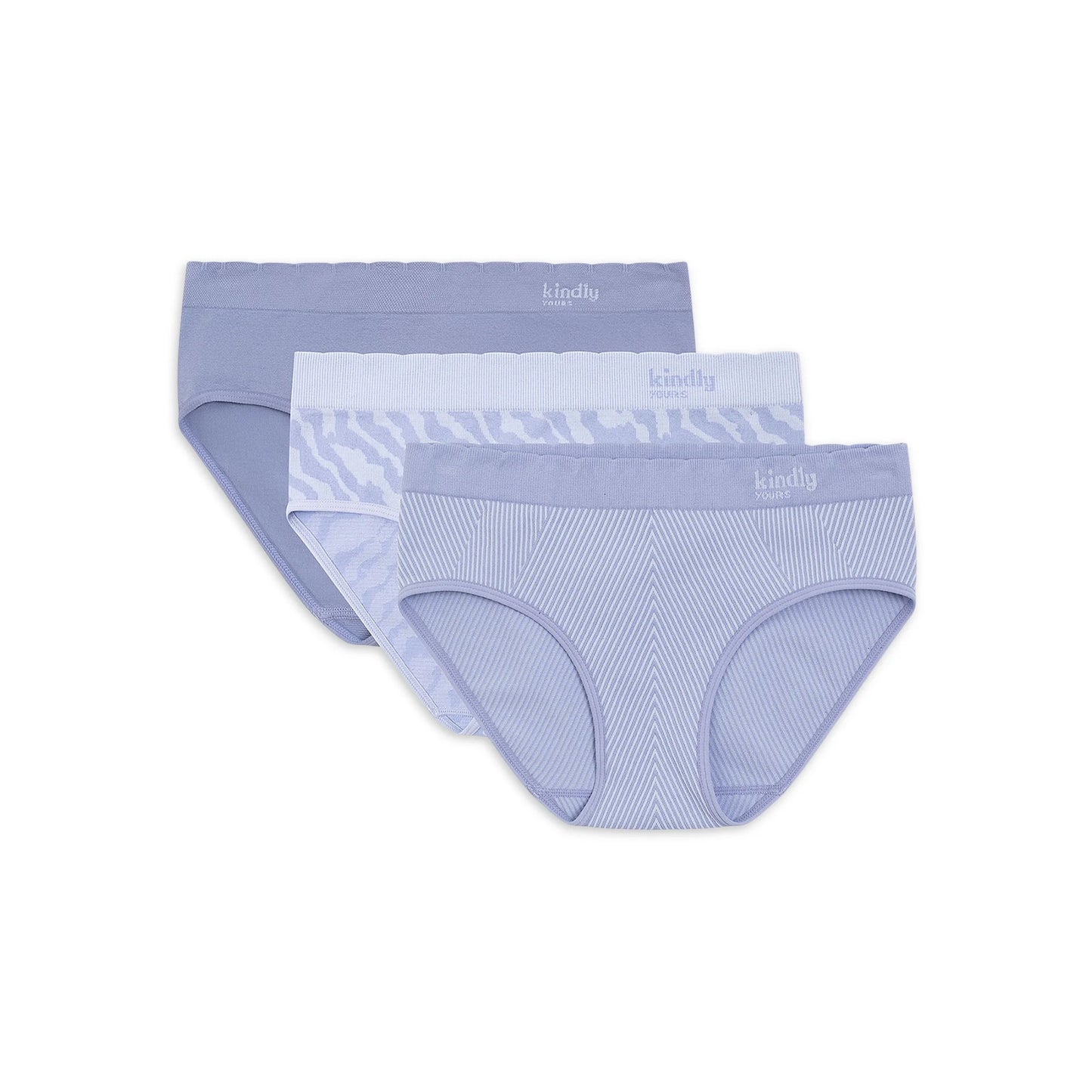 Kindly Yours Women's Seamless Hipster Underwear 3-Pack, Sizes XS to XXXL
