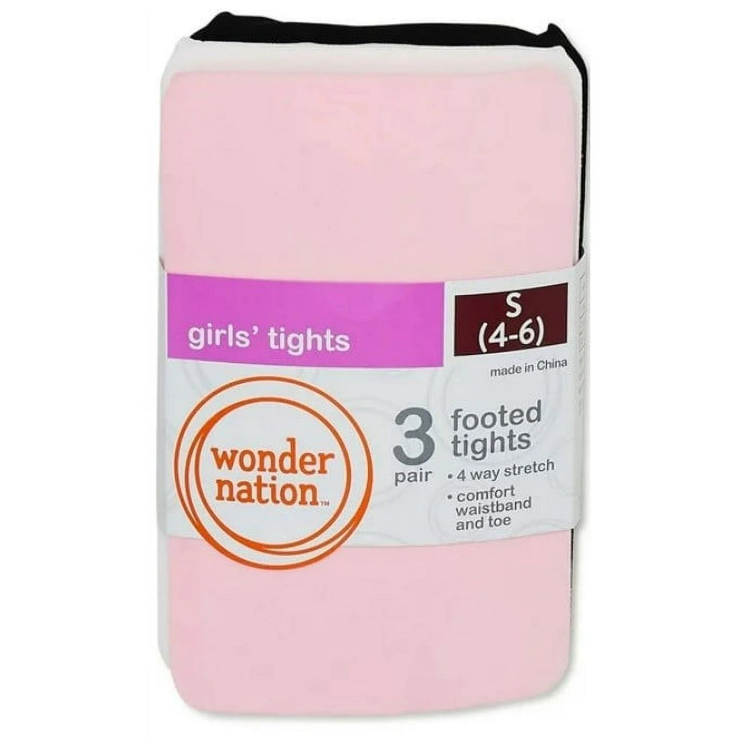 Wonder Nation Girls' Opaque Tights, 3 Pack, Sizes 4-16