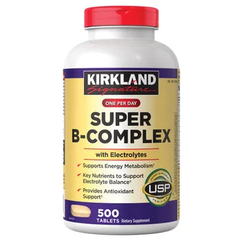 Kirkland Signature Super B-Complex with Electrolytes, 500 Tablets   xxxxxCO