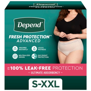 Depend Fresh Protection Advanced Incontinence Underwear for Women, Ultimate Absorbency   xxxxxCO