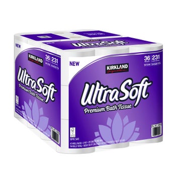 Kirkland Signature Ultra Soft Bath Tissue, 2-Ply, 231 Sheets, 36 Rolls   xxxxxCO