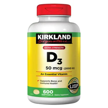 Kirkland Signature Extra Strength D3 50 mcg., 600 Softgels   xxxxxCO