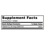 Kirkland Signature Extra Strength D3 50 mcg., 600 Softgels   xxxxxCO