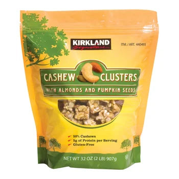 Kirkland Signature Cashew Clusters, 2 lbs    xxxxxCO