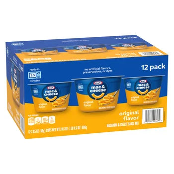Kraft, Macaroni & Cheese Dinner Cup, 2.05 oz, 12-Count    xxxxxCO