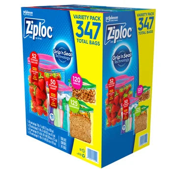 Ziploc Seal Top Bag, Variety Pack, 347-count   xxxxxCO