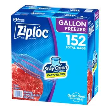 Ziploc Seal Top Freezer Bag, Gallon, 38-count, 4-pack   xxxxxCO
