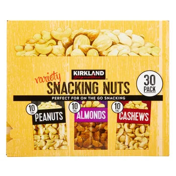 Kirkland Signature Snacking Nuts, Variety Pack, 1.6 oz, 30-count  xxxxxCO