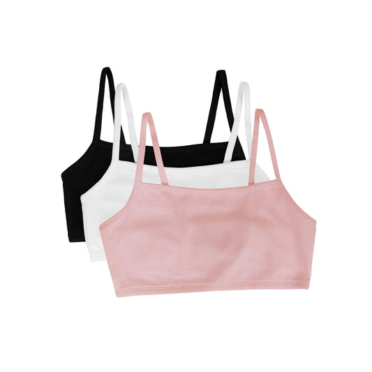 Fruit of the Loom Women's Spaghetti Strap Cotton Sports Bra, 3-Pack, Style-9036 (SIZE 36)