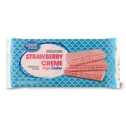Great Value Strawberry Flavor Creme Wafer Cookies 8 oz
