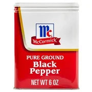 McCormick Pure Ground Black Pepper, 6 oz Can