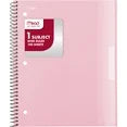 Mead 1 Subject Wide Ruled Notebook, 8" x 10.5", Pastel Green, Poly, Spiral, 100 Sheets