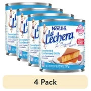 (4 pack) Nestle La Lechera Sweetened Condensed Milk for Baking Holiday Dessert, 14 oz Can