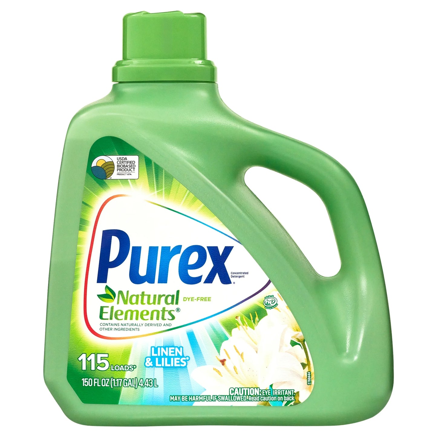 Purex Liquid Laundry Detergent, Natural Elements Linen & Lilies, 150 Fluid Ounces, 115 Loads