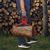 32 in. Red Carbon Steel Log Tongs Heavy-Duty Grapple Timber Claw with Round Ring