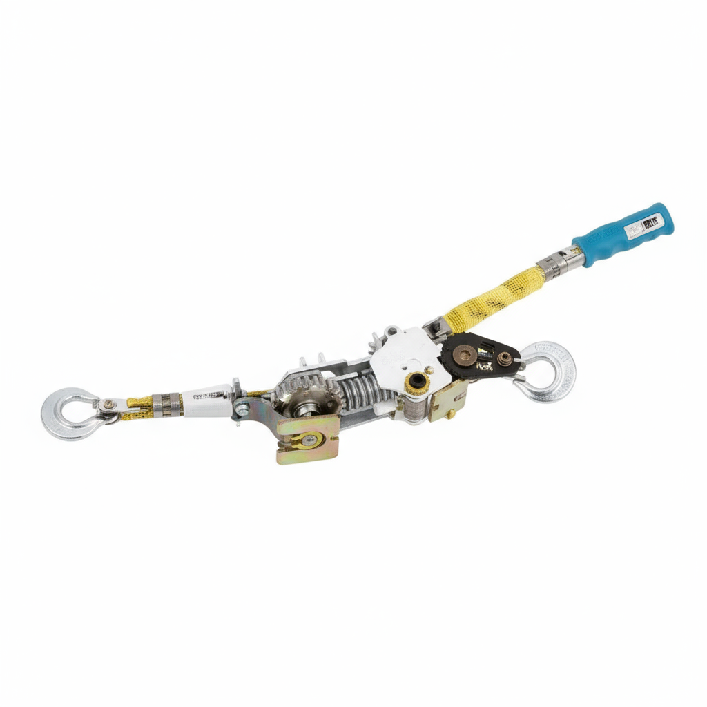 4,000 lb. 2-Ton Capacity 6 ft. Max Lift 30:1 Leverage Winch Puller Come Along Tool with 6 ft. of Cable Included