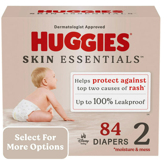 Huggies Skin Essentials Baby Diapers, Size 2 (12-18 lbs), 84 Ct